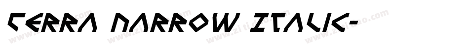 Terra Narrow Italic字体转换